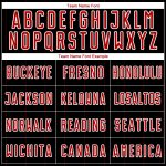 Personalized Soccer Jersey - Black Red White Pinstripe Sublimation Uniform 2 Personalized Black Red-White Pinstripe Sublimation