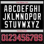 Personalized Basketball Jersey for Men | Black Red-White Round Neck Rib-Knit Design Personalized Black Red-White Round Neck