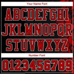 Personalized Basketball Jersey Suit for Men - Black Red White Round Neck Sublimation Design Personalized Black Red-White