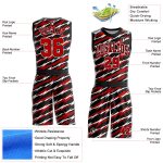 Personalized Basketball Jersey Suit Red White Black Round Neck Sublimation 3 Personalized Black Red-White Round Neck Sublimation