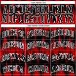 Personalized Round Neck Basketball Jersey, Black Red-White Sublimation Suit, Size 49 Personalized Black Red-White Round Neck