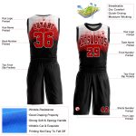 Personalized Basketball Jersey 5 - Black White Red Round Neck Sublimation Suit Personalized Black Red-White Round Neck Sublimation