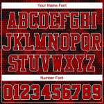 Personalized Basketball Jersey Sublimation Black Red White Round Neck Size 6 Personalized Black Red-White Round Neck Sublimation