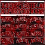 Personalized Basketball Jersey Sublimation Black Red White Round Neck Size 6 Personalized Black Red-White Round Neck Sublimation