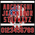 Personalized Skull American Flag 3D Bomber Varsity Letterman Jacket - Black Red & White Personalized Black Red-White Skull