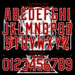 Personalized Skull Cross Logo 3D Varsity Jacket Black Red-White Full-Snap Bid Bomber Letterman Jacket Personalized Black