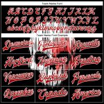 Personalized Skull 3D Bomber Jacket Varsity Letterman Black Red White Full-Snap Fashion Personalized Black Red-White Skull