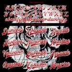 Personalized Skull 3D Bomber Varsity Jacket | Black Red-White Full-Snap Letterman Jacket 5 Personalized Black Red-White Skull