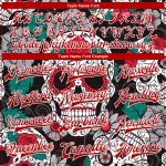 Personalized Skull Varsity Jacket | Black Red-White 3D Bomber Full-Snap Letterman Jacket Personalized Black Red-White Skull