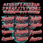 Personalized Skull Headphones Varsity Jacket 3D Bomber Black Red-White Full-Snap Letterman Personalized Black Red-White Skull