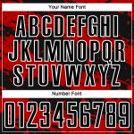 Custom Name Number Personalized Black Red White Soccer Jersey Uniform - Sublimation Team Apparel Personalized Black Red-White