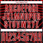 Custom Name and Number Soccer Jersey, Personalized Black Red White Stars Team Uniform Personalized Black Red-White Stars
