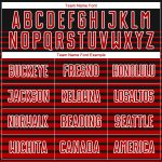 Custom Name Number Soccer Jersey Uniform - Personalized Black Red-White Sublimation Team Gear Personalized Black Red-White