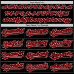 Custom Black and Red Throwback Baseball Jersey - Personalized Sports Apparel Personalized Black Red-White Throwback Baseball