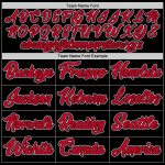 Personalized Black Red White Throwback Basketball Jersey for Men - Size 3 Personalized Black Red-White Throwback Basketball