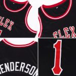 Personalized Throwback Basketball Jersey in Black Red-White, Size 4 Personalized Black Red-White Throwback Basketball Jersey