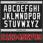 Personalized Throwback Basketball Jersey Black Red White 40 Size Personalized Black Red-White Throwback Basketball Jersey