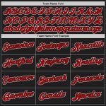 Personalized Throwback Basketball Jersey Black Red White 40 Size Personalized Black Red-White Throwback Basketball Jersey