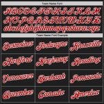 Personalized Throwback Basketball Jersey Black Red White 41 - Custom Team Sports Apparel Personalized Black Red-White Throwback