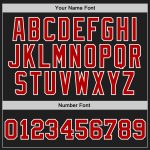 Personalized Throwback Basketball Jersey Black Red White 41 - Custom Team Sports Apparel Personalized Black Red-White Throwback
