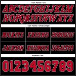 Personalized Red and White Throwback Basketball Shorts for Men - Custom Design Personalized Black Red-White Throwback Basketball
