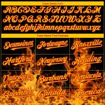 Custom Name Number Baseball Jersey - Personalized 3D Flame Design in Black Red Yellow - Authentic Team Apparel Personalized