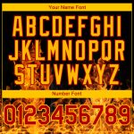 Custom Name Number Baseball Jersey - Personalized 3D Flame Design in Black Red Yellow - Authentic Team Apparel Personalized