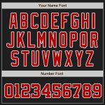 Customizable Black Red Yellow Baseball Jersey with Team Name and Number - Authentic Split Design Personalized Black Red-Yellow