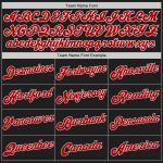 Customizable Black Red Yellow Baseball Jersey with Team Name and Number - Authentic Split Design Personalized Black Red-Yellow
