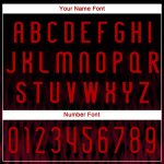 Custom Name Number Personalized Zigzag Volleyball Uniform Jersey Black Red Personalized Black Red Zigzag Sublimation Volleyball