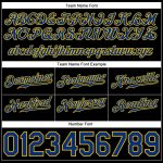 Custom Name Number Black Gold Throwback Basketball Shorts - Personalized Team Gear Personalized Black Royal-Gold Authentic