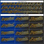 Custom Black Royal Gold Gradient Unisex Softball Jersey - Fashionable Two-Button Design Personalized Black Royal-Gold Gradient