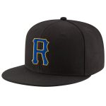 Personalized Adjustable Snapback Hat with Black Royal-Gold Stitching Personalized Black Royal-Gold Stitched Adjustable Snapback