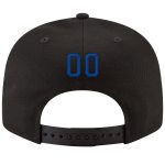 Personalized Adjustable Snapback Hat with Black Royal-Gold Stitching Personalized Black Royal-Gold Stitched Adjustable Snapback