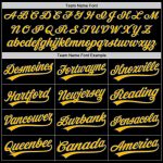 Custom Black Royal-Gold Throwback Baseball Jersey - Personalized Team Jersey Personalized Black Royal-Gold Throwback Baseball