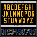 Custom Black Royal-Gold Throwback Baseball Jersey - Personalized Team Jersey Personalized Black Royal-Gold Throwback Baseball