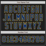 Personalized Black and Gold Two Tone Baseball Jersey for Men and Women Personalized Black Royal-Gold Two Tone Baseball Jersey