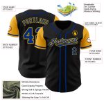 Personalized Black and Gold Two Tone Baseball Jersey for Men and Women Personalized Black Royal-Gold Two Tone Baseball Jersey