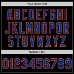 Custom Black Orange 3-Color Baseball Jersey with Arm Shapes - Personalized Sportswear Personalized Black Royal-Orange 3 Colors