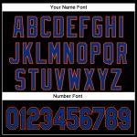 Custom Name and Number Baseball Jersey with Personalized Black Royal-Orange 3D Pattern Design Personalized Black Royal-Orange