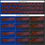 Personalized Team Jersey with Custom Name & Number - Black Royal-Orange Authentic Gradient Baseball Jersey Personalized Black