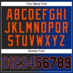 Personalized Team Jersey with Custom Name & Number - Black Royal-Orange Authentic Gradient Baseball Jersey Personalized Black