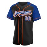 Personalized Black Orange Baseball Jersey with Custom Name & Number - Authentic Raglan Sleeves Team Apparel Personalized