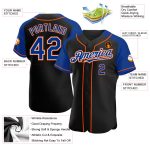 Personalized Black Orange Baseball Jersey with Custom Name & Number - Authentic Raglan Sleeves Team Apparel Personalized