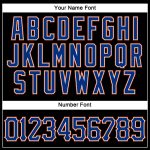 Custom Name and Number Personalized Black Royal-Orange Authentic Sleeveless Baseball Jersey Personalized Black Royal-Orange