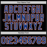 Personalized Black Orange Sleeveless Baseball Jersey - Authentic Design Personalized Black Royal-Orange Authentic Sleeveless