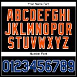 Custom Black and Royal Orange Baseball Jersey for Men and Women Personalized Black Royal-Orange Baseball Jersey 2