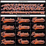 Custom Black and Royal Orange Baseball Jersey for Men and Women Personalized Black Royal-Orange Baseball Jersey 2