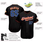 Custom Black Royal-Orange Baseball Jersey for Athletes - Personalized Design 3 Personalized Black Royal-Orange Baseball Jersey