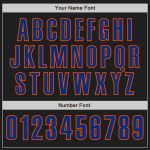Personalized Black Royal-Orange Baseball Jersey for Kids - Custom Team Jersey 6 Personalized Black Royal-Orange Baseball